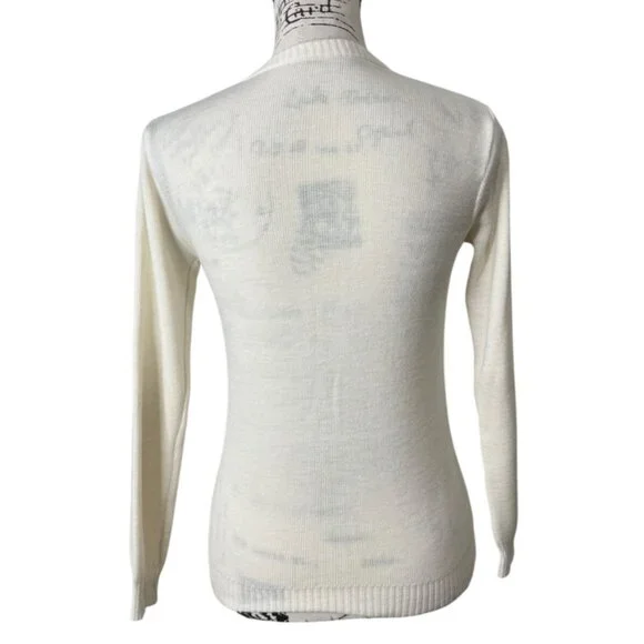 Sir Robert Embroidered Casino-Themed V-Neck Sweater Vintage Vegas Reno Gamble XS - Picture 3 of 5